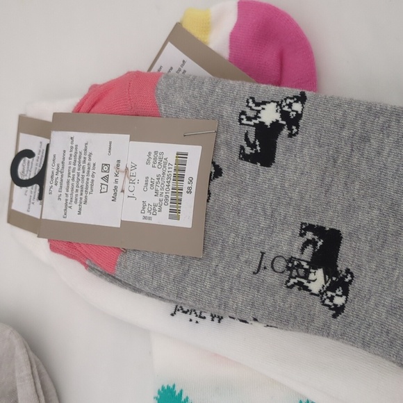 J.Crew Colorful Patterned Socks  4 Pairs Cotton Blend Trouser & Boot & Ankle Set - Picture 5 of 5